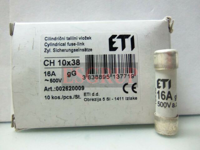 10X38 4A 500VAC PORSELEN SİGORTA ETI