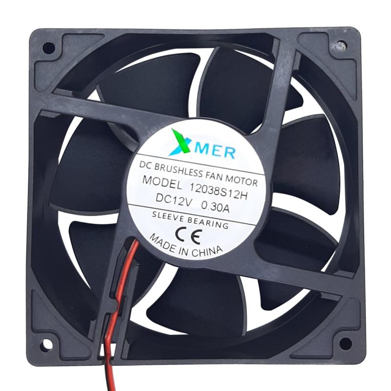 12038S12H 120X120X38 DC 12V 0,30A 2P FAN XMER