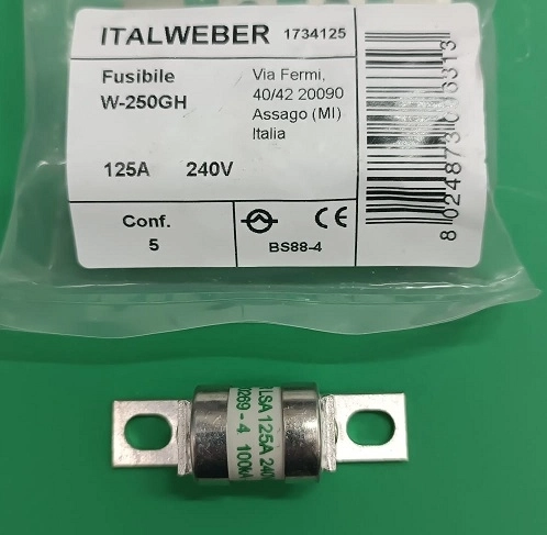 125A 240VAC SİGORTA BS88/IEC60269-4 100kA ITALWEBER