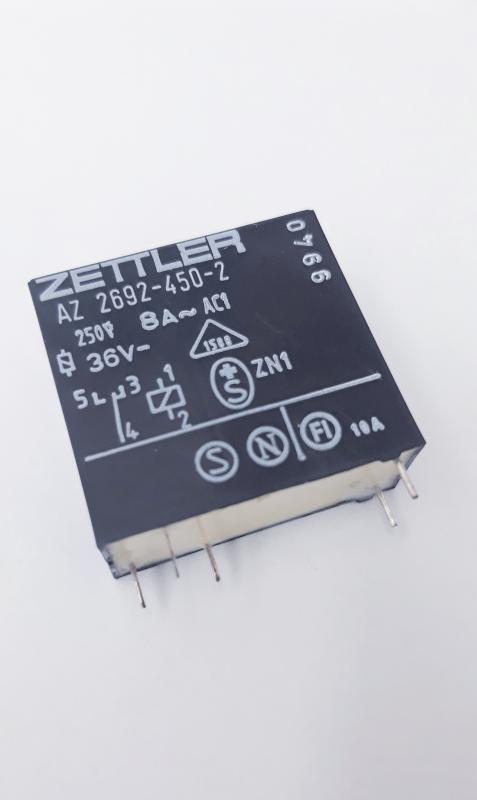 AZ2692-450-2 RÖLE 36VDC 8A TEK KONTAK  ZETTLER