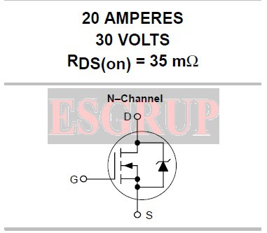 MTD20N03HDL  MOSFET  N−Channel  TO252AA