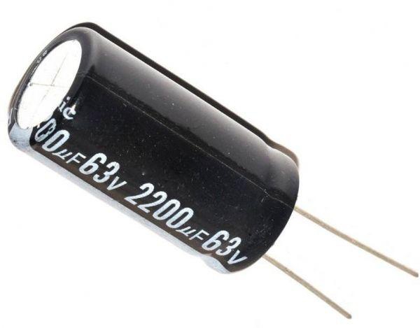 2200UF 63V 18X36 KONDANSATÖR 105 DERECE 