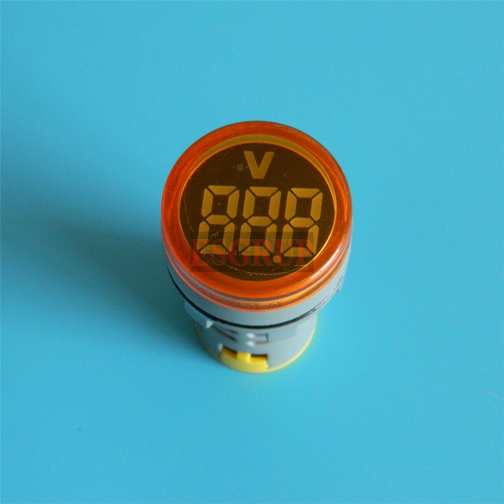 22mm Dijital Voltmetre  AC20-500V  KIRMIZI