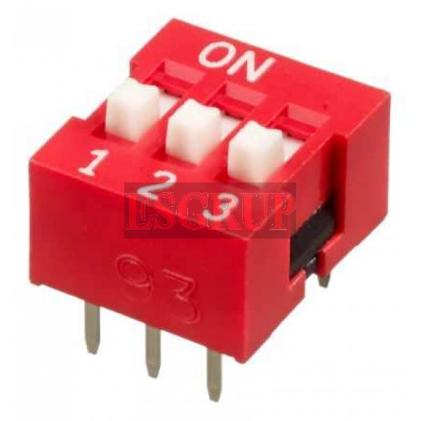Dip Switch 3 lü 2.54mm ON-OFF
