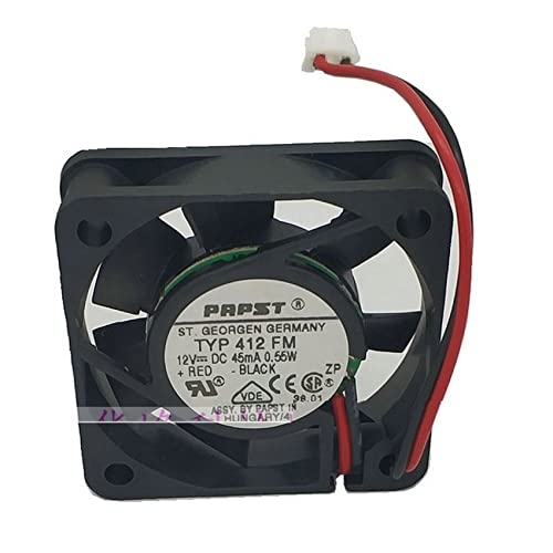 PAPST TYP 412FM 12V 45mA 0.55W 4010 2-Wire Silent Fan 40X40X10MM