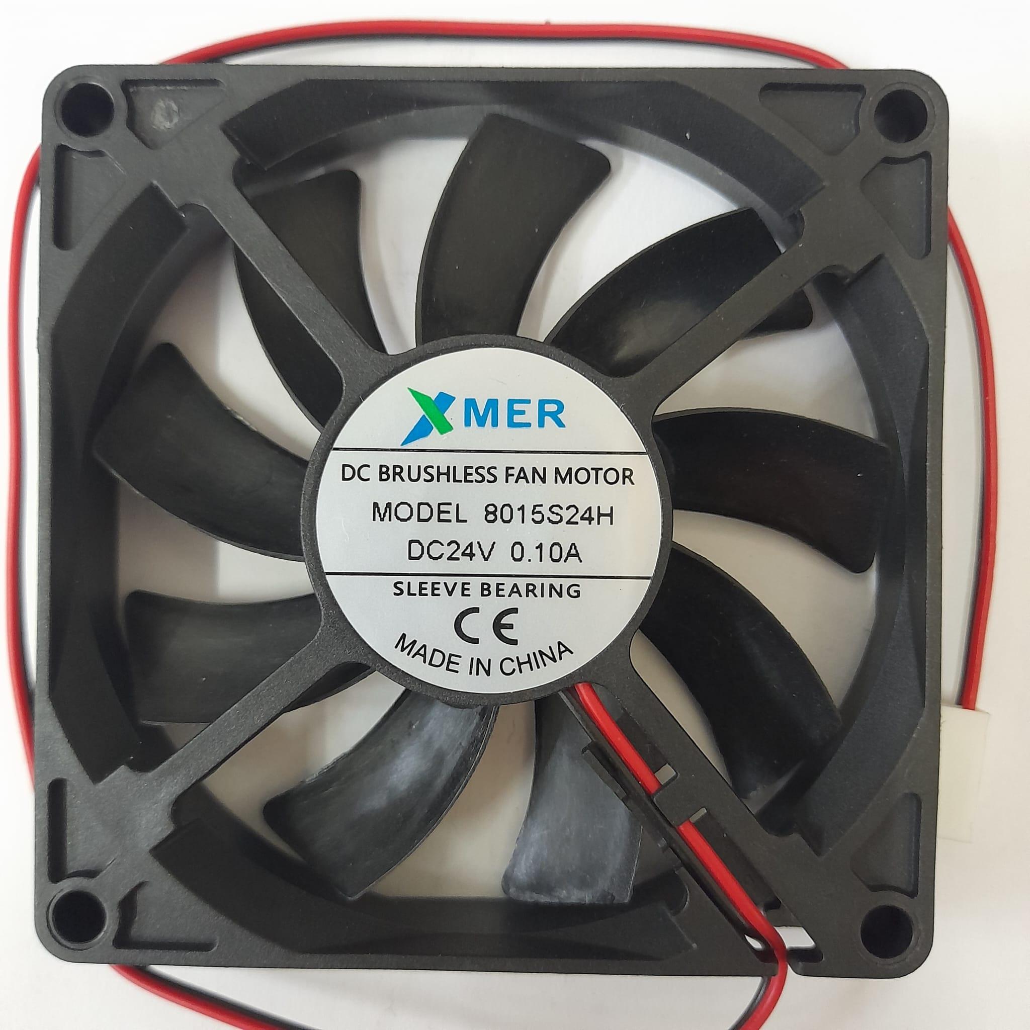 8015S24H 80X80X15 DC 24V 0,10A 2P FAN XMER