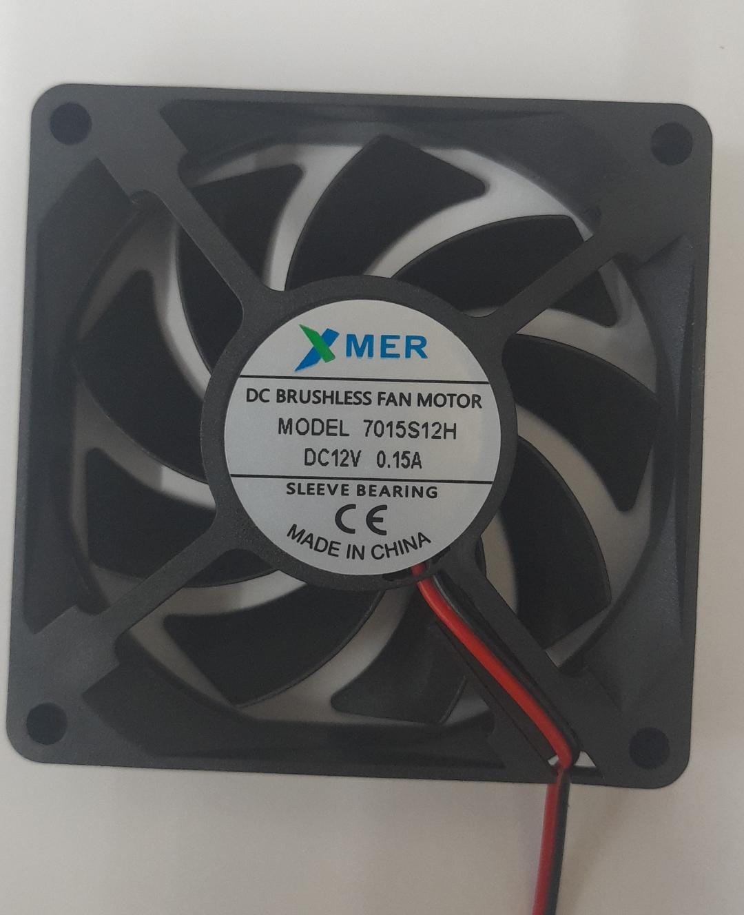 7015S12H 70X70X15 DC 12V 0,15A 2P FAN XMER