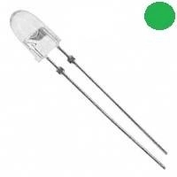 5MM YEŞİL LED ŞEFFAF  2,8V-3,6V  20mA