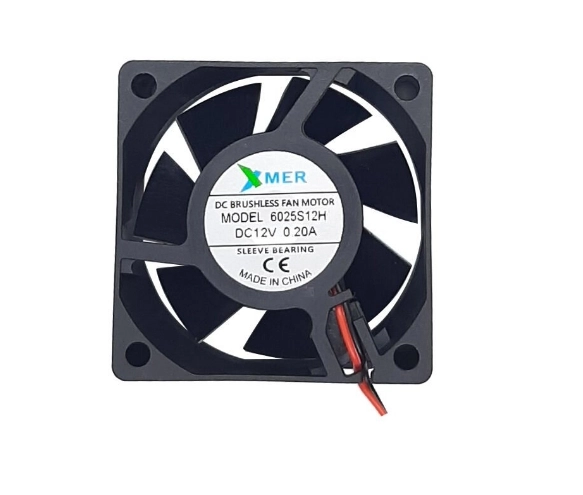 6025S12H 60X60X25 12V 0,20A FAN 2PİN XMER
