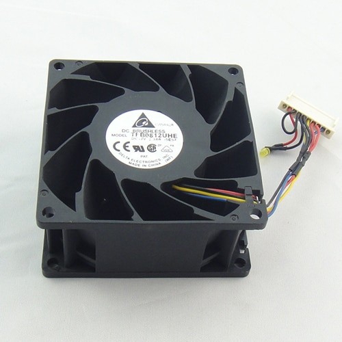 80X80X38  FAN 12V 2,34A 4UCLU ÇİFT BİLYALI  DELTA TFB0812UHE