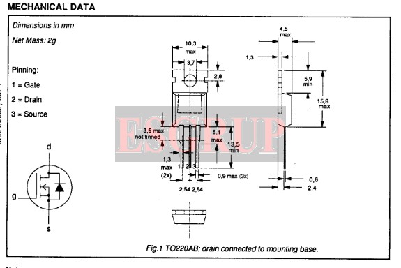 BUK455-600B  Power MOSFET Transistor