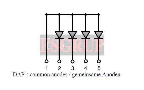 DAP401 Common Anode Diode Array, Sip DİYOT