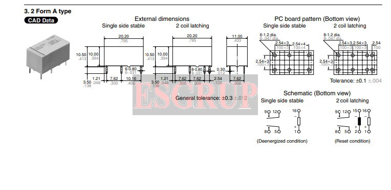 DSP2AE-L2-DC5V    RÖLE 5A 5VDC 2PNC TELECOM  AROMAT AGP2229498