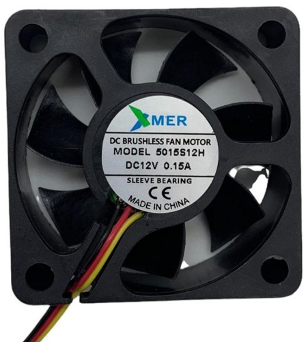 5015S12H 50X50X15 DC 12V 0,15A 3P FAN XMER