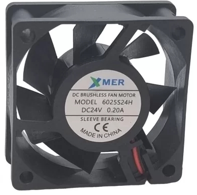 6025S24H 60X60X25 DC 24V 0,20A 2P FAN XMER