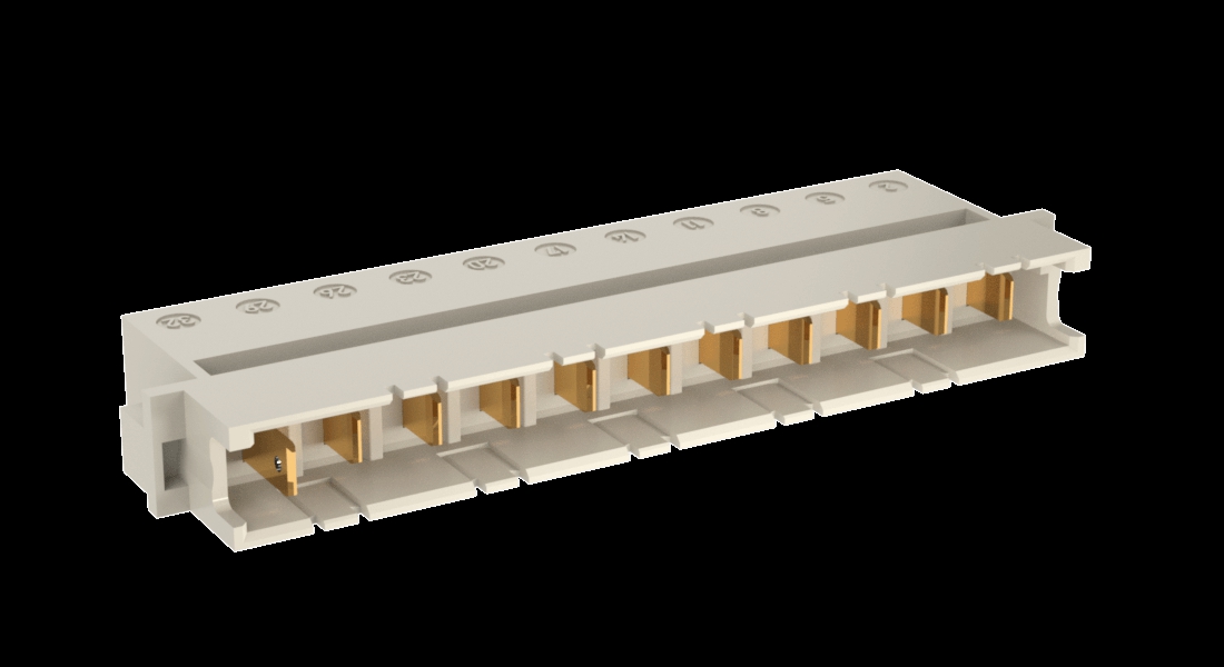 233226 ERNİ  DIN Male Connector 11-pin, right angle, faston