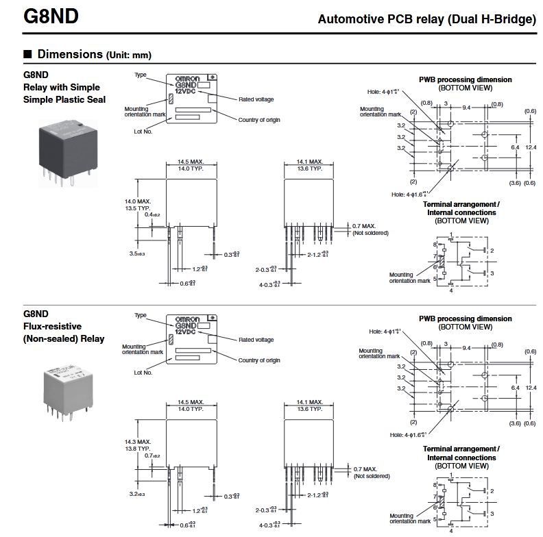 G8ND-2S  12VDC  OTO RÖLE  AUTOMOTIVE 12V OMRON