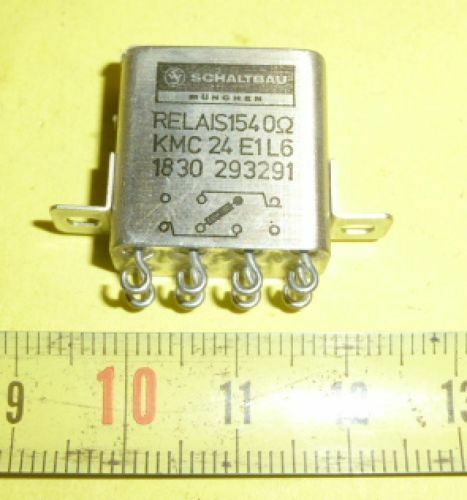 KMC24E1L6 1830 293291 1540 Ohm RÖLE HERMATİK 24V SCHALTBAU