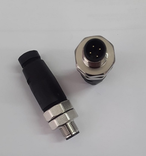 RKM02-1-4 12mm 4Pin Düz Sensör Konnektörü M12 ERKEK 