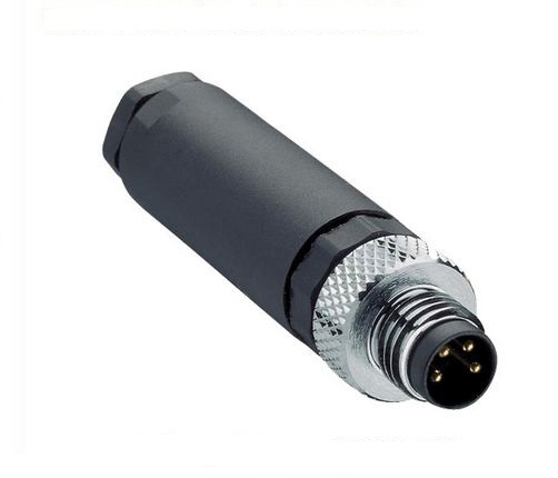 RKM01-1-4 8mm 4 Pin Düz Sensör Konnektörü M8 ERKEK