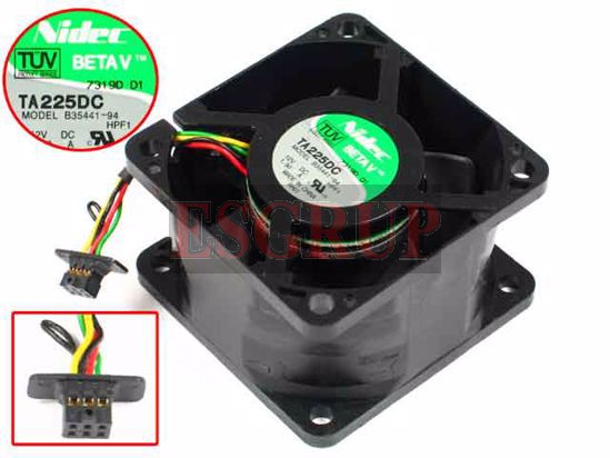 B35441-94﻿  ﻿DC 12V 1.50A, 60x60x38mm﻿  4PİN Nidec ﻿
