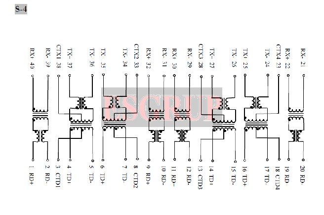 PH406064  Quad 10Base-T/100Base-TX Transformer