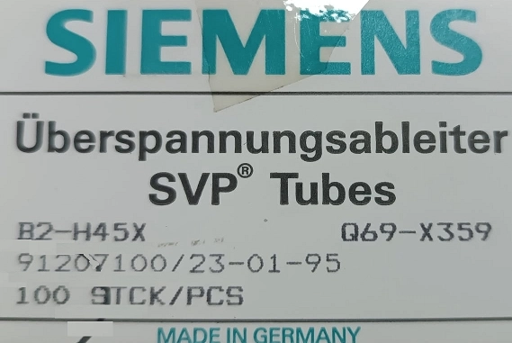 Q69-X359 PAROTONER SVP TUBES SIEMENS