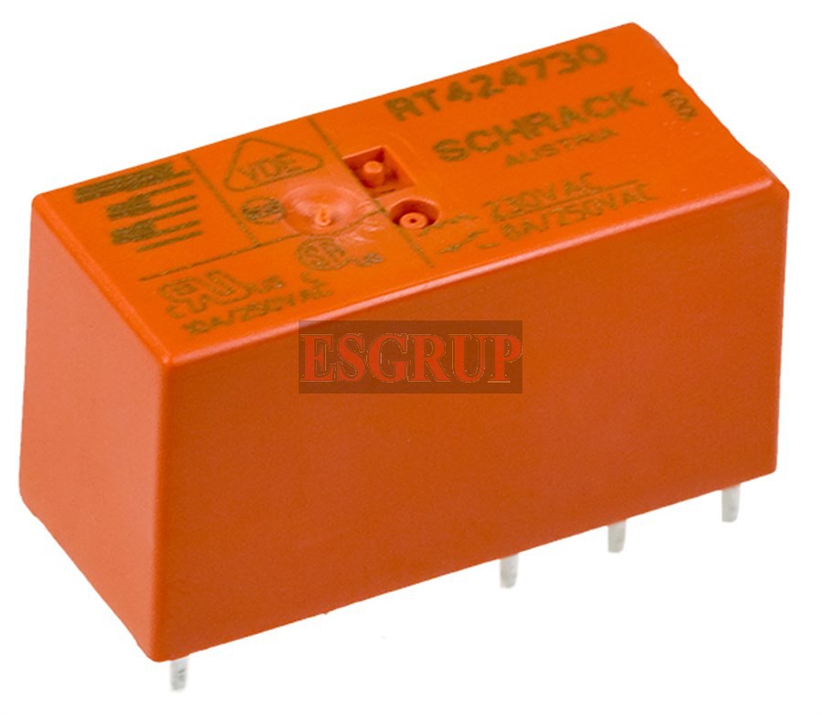 RT424524 RÖLE 24VAC 2 KONTAK  SCHRACK