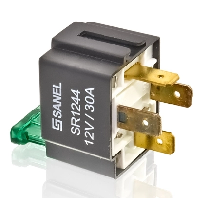 SAN-SR1244 12V 30A SİGORTALI RÖLE 4 PİN SANEL