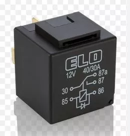 MİNİ RÖLE 12V DC - 40/30A DC 5 Fişli Diyotlu ELO 710.140.312
