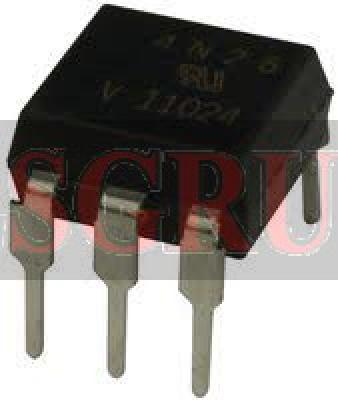 4N26  Optoisolator Transistor with Base Output 1500Vrms 1 Channel 6-DIP.