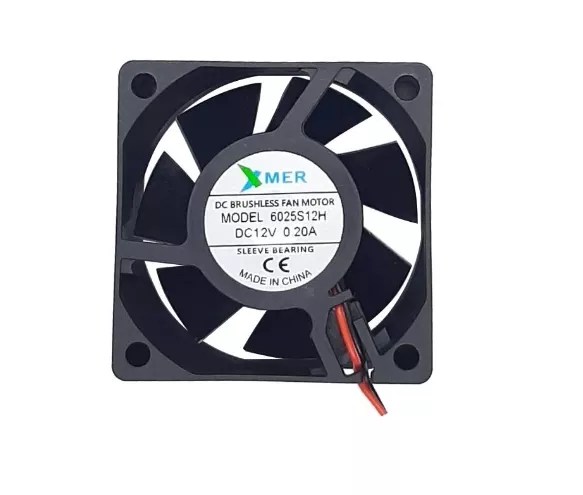 6025S12H 60X60X25 12V 0,20A FAN 2PİN XMER
