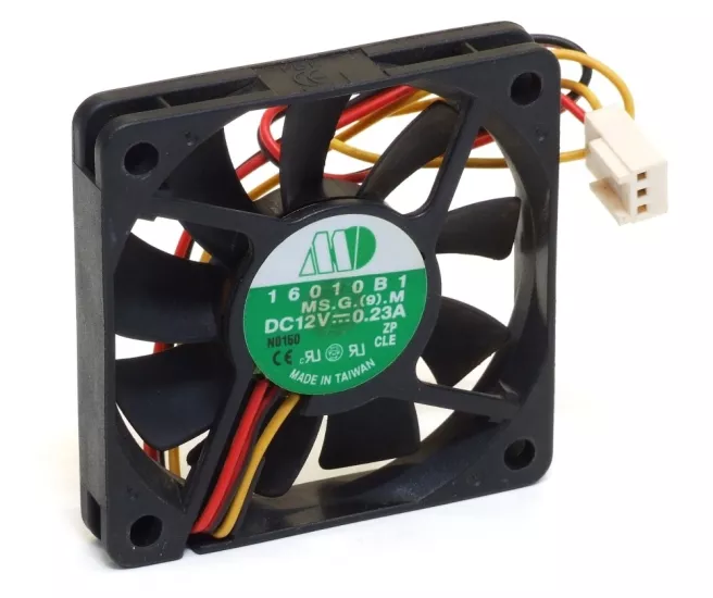 60X60X10  DC 12 volt 0.25 A 3 kablolu bilyalı fan 16010B1 