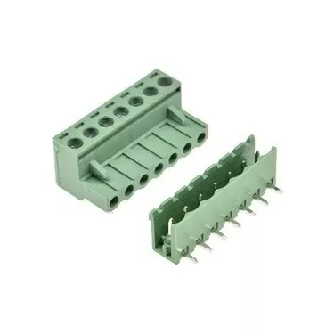 7Lİ  KLEMENS 5.08mm TAKIM DİŞİ-ERKEK PCB TİP 90 DERECE