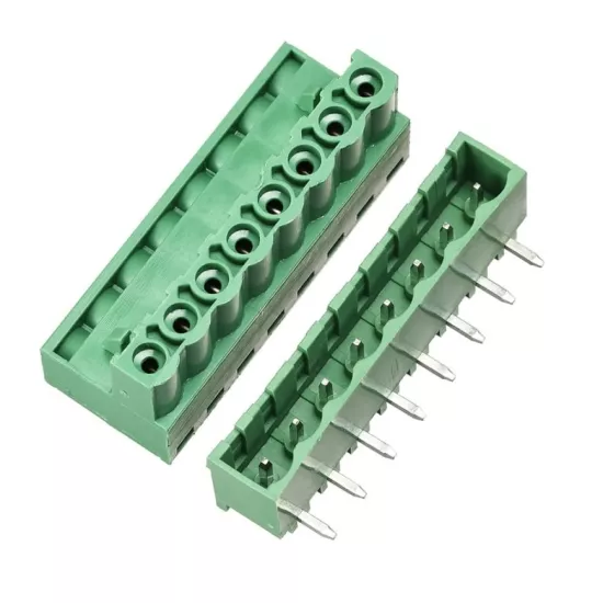 8Lİ  KLEMENS 5.08mm TAKIM DİŞİ-ERKEK PCB TİP 90 DERECE