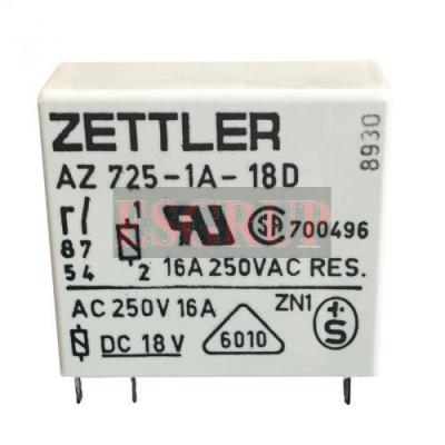AZ725-1AE-6D RÖLE 6VDC 16A ZETTLER 