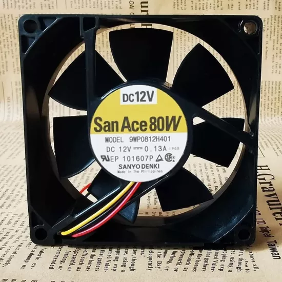 SanAce 9WP0812H401, 12VDC 0.13A 3 Kablolu Fan