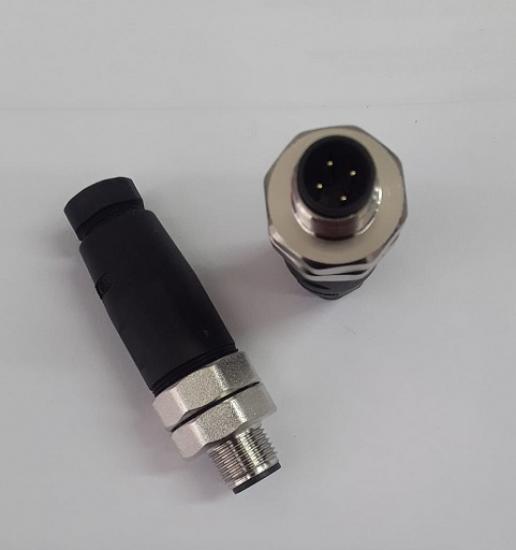 RKM02-1-4 12mm 4 Pin Düz Sensör Konnektörü M12 ERKEK 