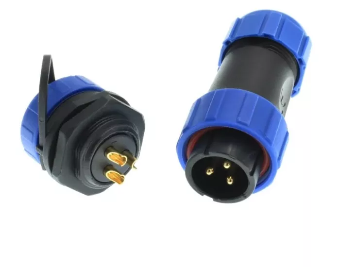 SP21 3 PİN PANEL TİPİ DİŞİ-ERKEK TAKIM KONNEKTÖR IP68
