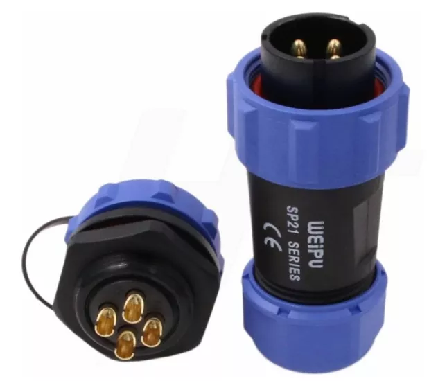 SP21 4 PİN PANEL TİPİ DİŞİ-ERKEK TAKIM KONNEKTÖR IP68