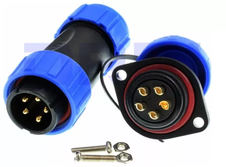  SP21 5 PİN PANEL TİPİ DİŞİ-ERKEK TAKIM KONNEKTÖR IP68