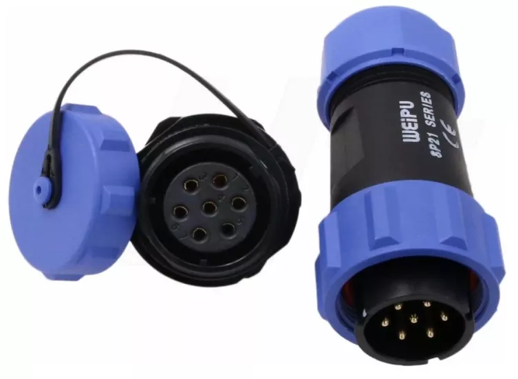 SP21 7 PİN PANEL TİPİ DİŞİ-ERKEK TAKIM KONNEKTÖR IP68