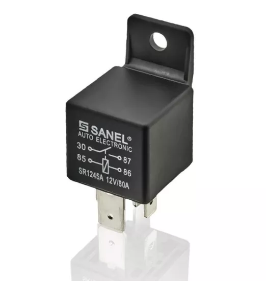 12V 80A (SAN-SR-1245) 4 PİN GÜÇ RÖLESİ SANEL