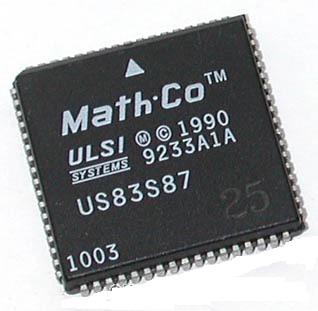 US83S87  FPU DX/DLC-25MHz Advanced Math  Coprocessor ULSI PLCC68
