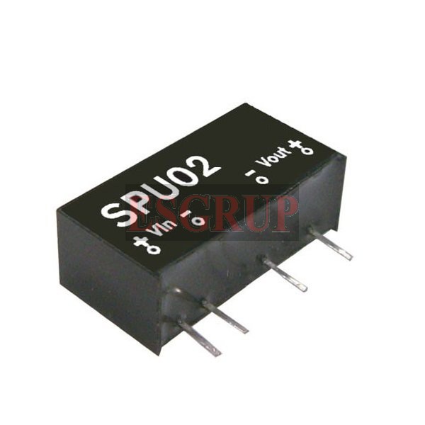 SPU02M-05. MEAN WELL. DCDC Converter 2W Giriş 12v Çıkış 5v 400mA 