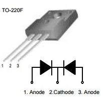 FEP16GT 400V 16A TO-220 Hızlı Diyot