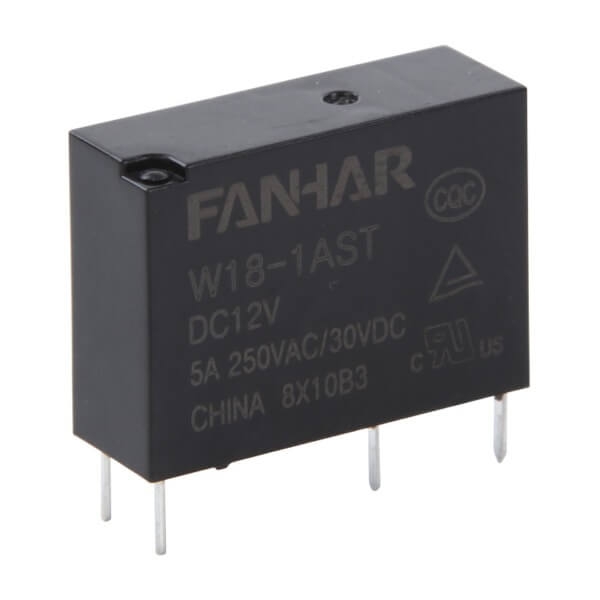 W18-1AST-DC12V﻿  RÖLE SLIM 5A 250VAC FANHAR﻿